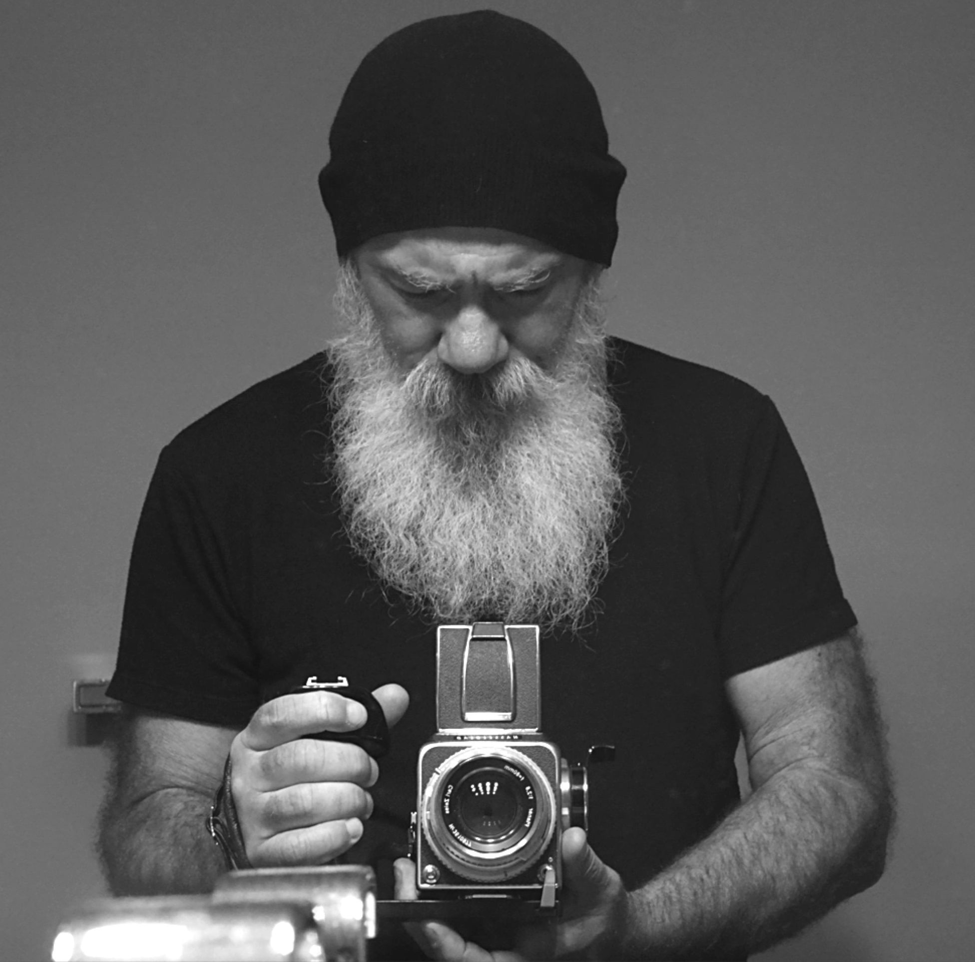 Ronn Dunnett behind a Hasselblad